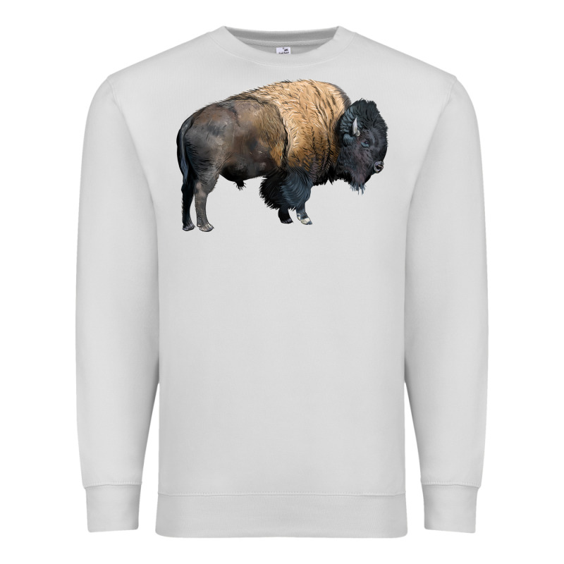 Bison Buffalo Premium Sweatshirt by LillyAllenDesigns | Teevron