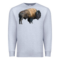 Heather Grey Bison Buffalo Premium Sweatshirt - LillyAllenDesigns