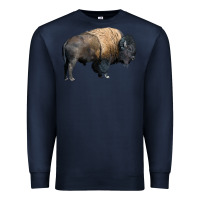 Navy Bison Buffalo Premium Sweatshirt - LillyAllenDesigns