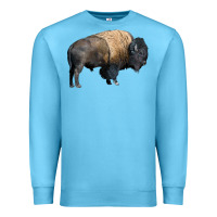 Ocean Blue Bison Buffalo Premium Sweatshirt - LillyAllenDesigns