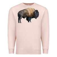 Pale Pink Bison Buffalo Premium Sweatshirt - LillyAllenDesigns