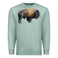 Seafoam Bison Buffalo Premium Sweatshirt - LillyAllenDesigns