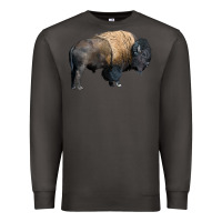 Smoke Bison Buffalo Premium Sweatshirt - LillyAllenDesigns