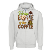 Dove Grey for the love of the coffee bbs Zipper Hoodie - BundleAndBundleShop