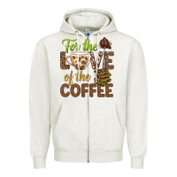 Oatmeal Heather for the love of the coffee bbs Zipper Hoodie - BundleAndBundleShop