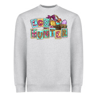 Heather Grey Egg hunter Easter Day Heavyweight Sweatshirt - CowGirlArtShop