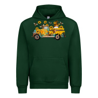 Forest Green western bee gnomes truck sunflowers honeycomb beehive honey turquoise Urban Hoodie - Artiststas
