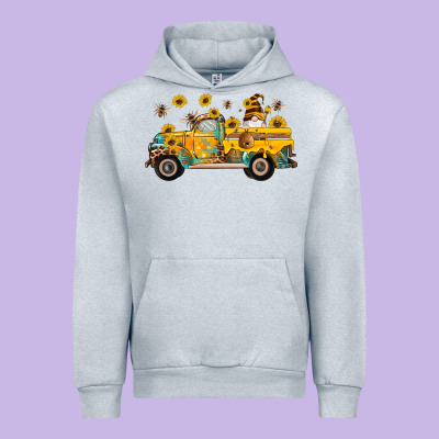 Western Bee Gnomes Truck Sunflowers Honeycomb Beehive Honey Turquoise Urban Hoodie Designed By Artiststas