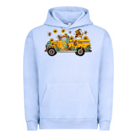 Pigment Grape Ice western bee gnomes truck sunflowers honeycomb beehive honey turquoise Urban Hoodie - Artiststas