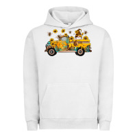 Pigment Lunar Rock western bee gnomes truck sunflowers honeycomb beehive honey turquoise Urban Hoodie - Artiststas