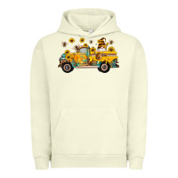 Pigment Pistachio western bee gnomes truck sunflowers honeycomb beehive honey turquoise Urban Hoodie - Artiststas