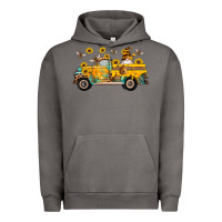 Pigment Tornado western bee gnomes truck sunflowers honeycomb beehive honey turquoise Urban Hoodie - Artiststas