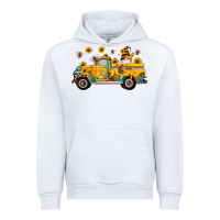 White western bee gnomes truck sunflowers honeycomb beehive honey turquoise Urban Hoodie - Artiststas