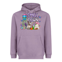 Lavender Small Town Easter Day Heavyweight Hoodie - CowhideDigitalArt