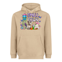Mushroom Small Town Easter Day Heavyweight Hoodie - CowhideDigitalArt