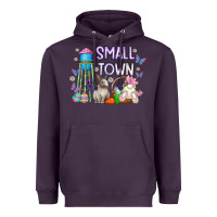 Plum Small Town Easter Day Heavyweight Hoodie - CowhideDigitalArt