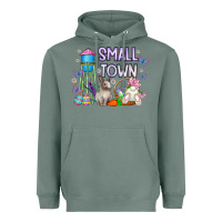 Sage Small Town Easter Day Heavyweight Hoodie - CowhideDigitalArt