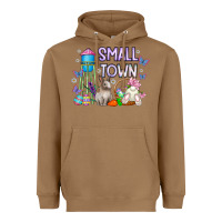 Toasted Coconut Small Town Easter Day Heavyweight Hoodie - CowhideDigitalArt