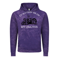 Cloud Purple I'D Rather Be On My Tractor Vintage Hoodie - Bettercallsaul