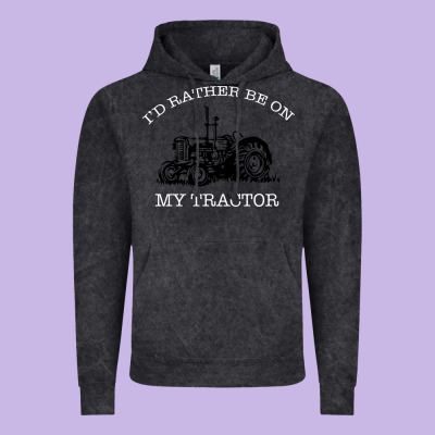 I'd Rather Be On My Tractor Vintage Hoodie Designed By Bettercallsaul