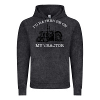 Vintage Black I'D Rather Be On My Tractor Vintage Hoodie - Bettercallsaul