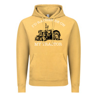 Vintage Mustard I'D Rather Be On My Tractor Vintage Hoodie - Bettercallsaul