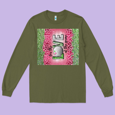 For The Love Of The Game With Golf Tumbler Tbs Long Sleeve Tee Designed By Tumblerdesignbyshophia
