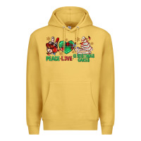 Antique Gold peace love christmas cakes bbs Premium Hoodie - BundleAndBundleShop