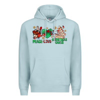 Blue Mist peace love christmas cakes bbs Premium Hoodie - BundleAndBundleShop