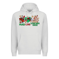Dove Grey peace love christmas cakes bbs Premium Hoodie - BundleAndBundleShop