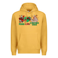 Mustard peace love christmas cakes bbs Premium Hoodie - BundleAndBundleShop
