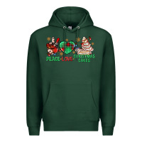 Sports Green peace love christmas cakes bbs Premium Hoodie - BundleAndBundleShop