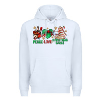 Peace Love Christmas Cakes Bbs Premium Hoodie | Teevron