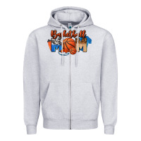 Heather Grey basketball mom Zipper Hoodie - FaDigitalArtStudio