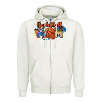 Oatmeal Heather basketball mom Zipper Hoodie - FaDigitalArtStudio