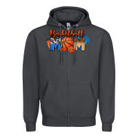 Smoke basketball mom Zipper Hoodie - FaDigitalArtStudio