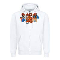 White basketball mom Zipper Hoodie - FaDigitalArtStudio