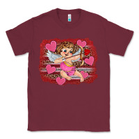 Burgundy valentine's day cupid heart Classic Tee - RanaPortraitStore