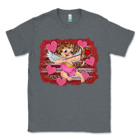 Charcoal Heather valentine's day cupid heart Classic Tee - RanaPortraitStore
