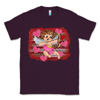 Plum valentine's day cupid heart Classic Tee - RanaPortraitStore