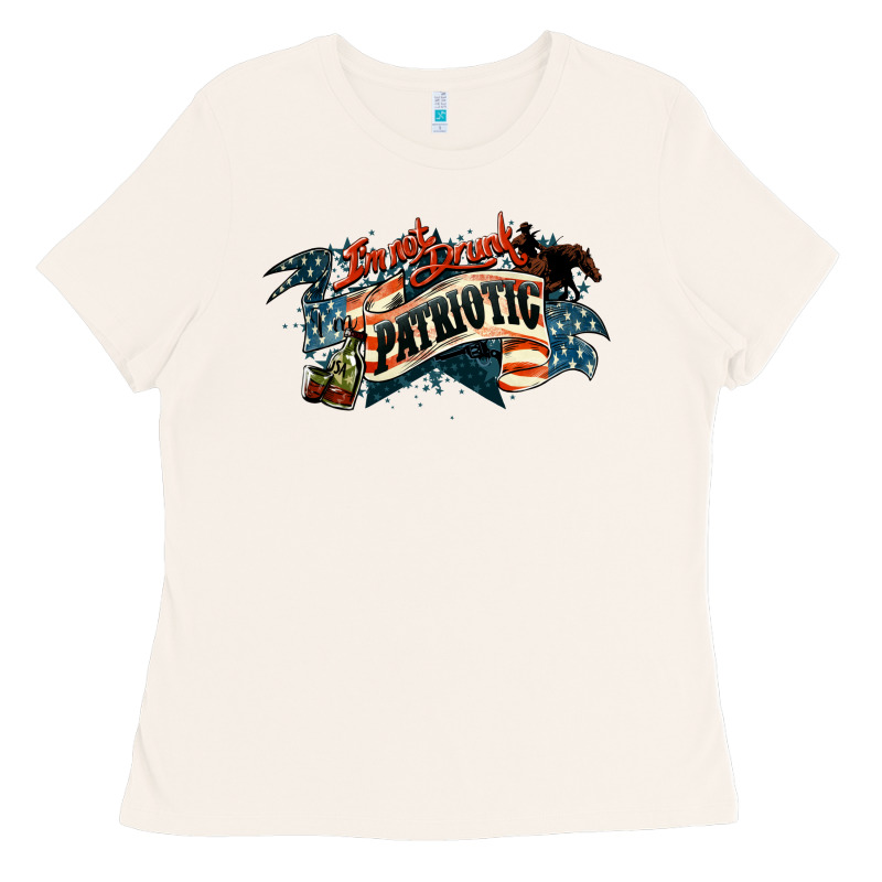 Patriotic Drunk America Ladies Tee by NancyCooperArtShop | Teevron