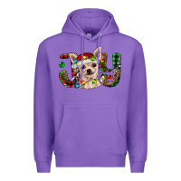 Purple Christmas chihuahua joy Premium Hoodie - RanaPortraitStore