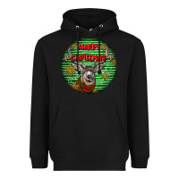Black mule buck deer head christmas Heavyweight Hoodie - LillyAllenDesigns