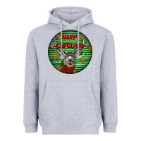 Heather Grey mule buck deer head christmas Heavyweight Hoodie - LillyAllenDesigns