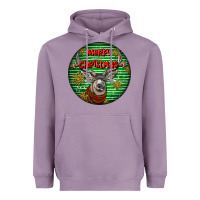 Lavender mule buck deer head christmas Heavyweight Hoodie - LillyAllenDesigns