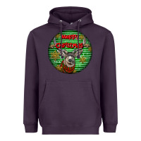 Plum mule buck deer head christmas Heavyweight Hoodie - LillyAllenDesigns