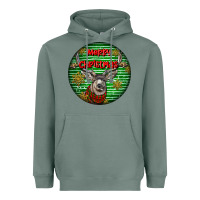 Sage mule buck deer head christmas Heavyweight Hoodie - LillyAllenDesigns