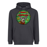 Smoke mule buck deer head christmas Heavyweight Hoodie - LillyAllenDesigns