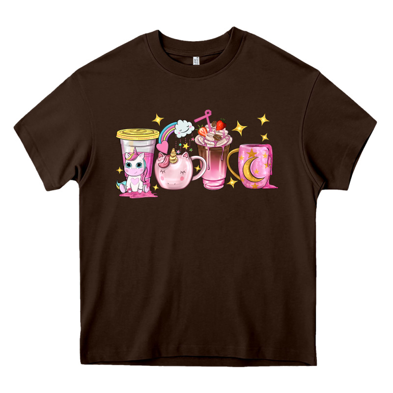 Unicorn Coffee Cups Heavy Core Tee by NancyCooperArtShop | Teevron