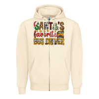 Sandshell Santa's Favorite Bus Driver Zipper Hoodie - BundleAndBundleShop